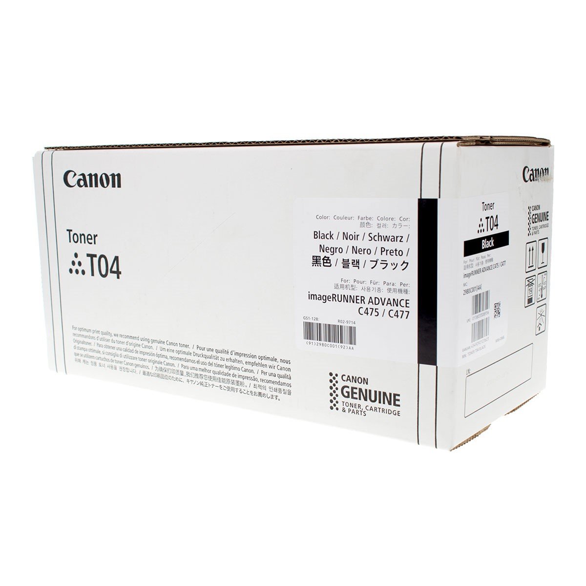 Canon 2980C001, 2980C001AA, T04 OEM Toner Black 33K Yield for use in I