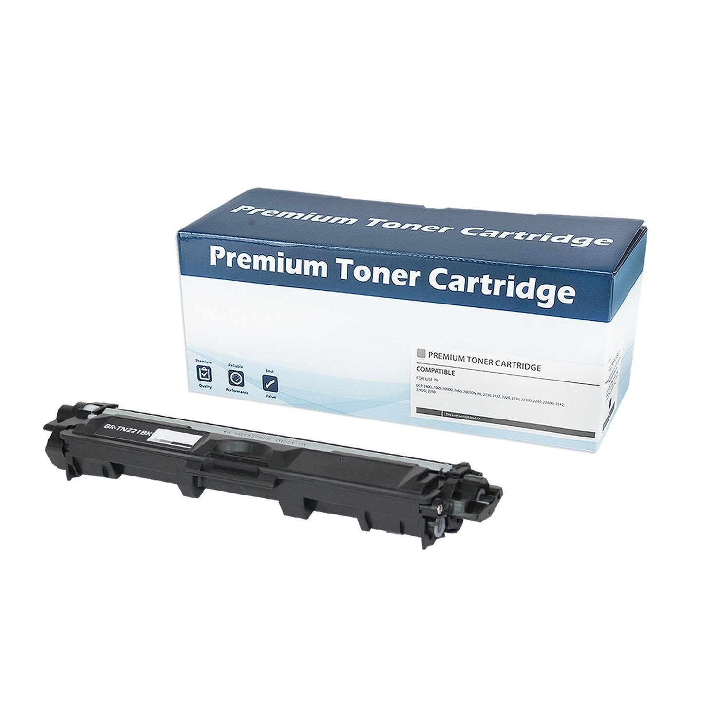 MO Brand Compatible for Brother TN221BK Black Toner Black 2.5K Yield f