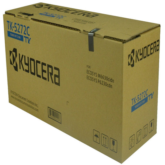 Kyocera Mita 1T02TVCUS0, TK-5272C OEM Toner Cyan 6K Yield for use in M