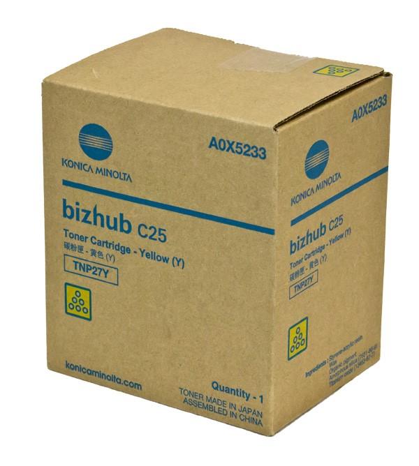 Konica Minolta A0X5233, TNP27Y OEM Toner Yellow 6K Yield for use in BI