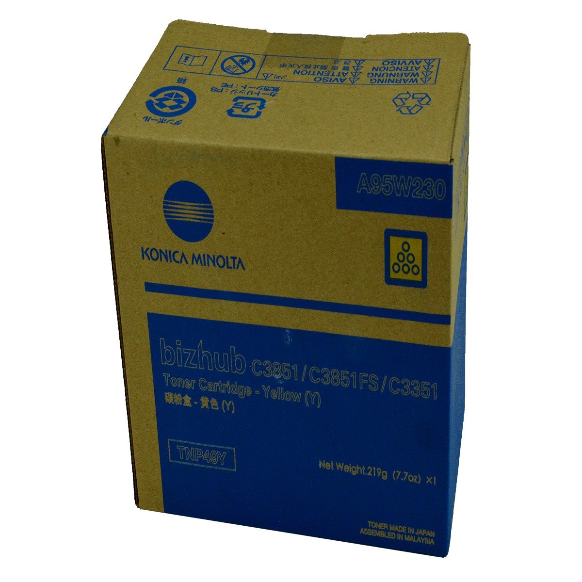 Konica Minolta A95W230, TNP49Y OEM Toner Yellow 12K Yield for use in B