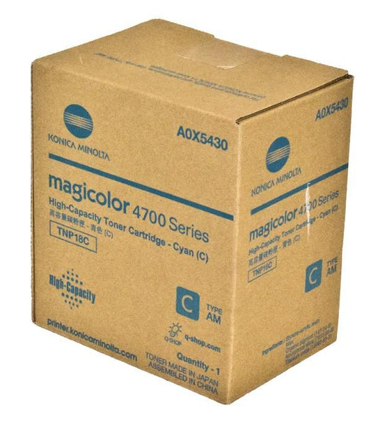 Konica Minolta A0X5430 OEM Toner Cyan 6K Yield for use in MAGICOLOR 47