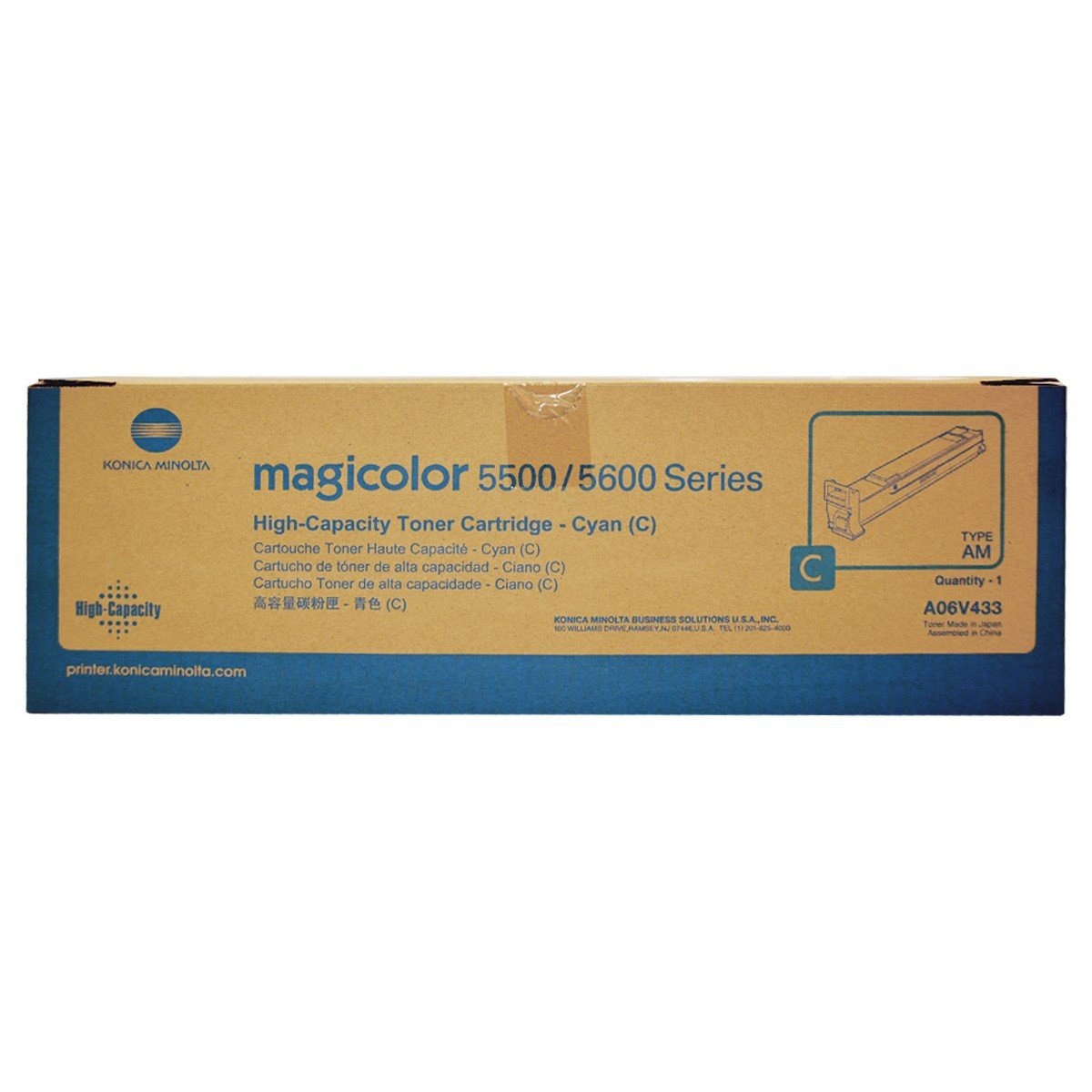 Konica Minolta A06V433 OEM Toner Cyan 12K Yield for use in MAGICOLOR 5