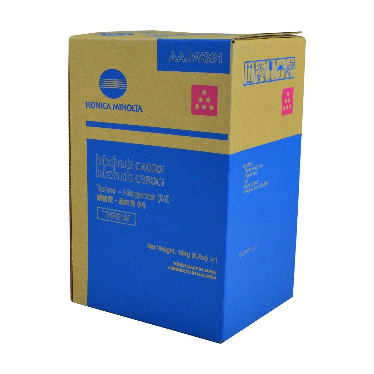 Konica Minolta AAJW331, TNP81M OEM Toner Magenta 9K Yield for use in B