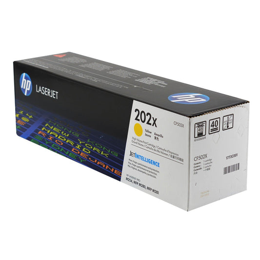 HP 202X, CF502X OEM Toner Yellow 2.5K High Yield for use in COLOR LJ P