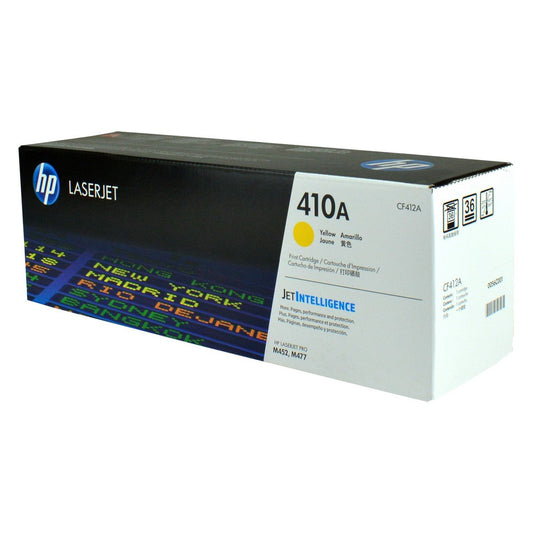 HP 410A, CF412A OEM Toner Yellow 2.3K Yield for use in LJ PRO 377DW, L