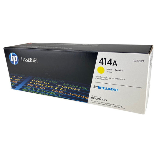 HP 414A, W2022A OEM Toner Yellow 2.1K Yield for use in CLJ ENT M455DN,