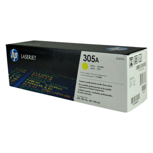 HP 305A, CE412A OEM Toner Yellow 2.6K Yield for use in COLOR LJ PRO 30