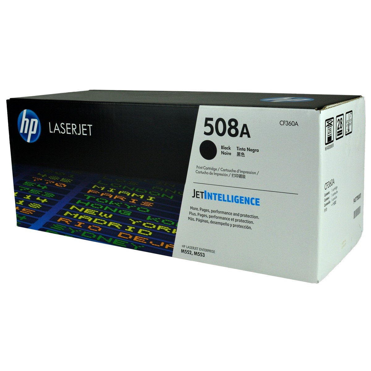 HP 508A, CF360A OEM Toner Black 6K Yield for use in LJ ENTERPRISE M552