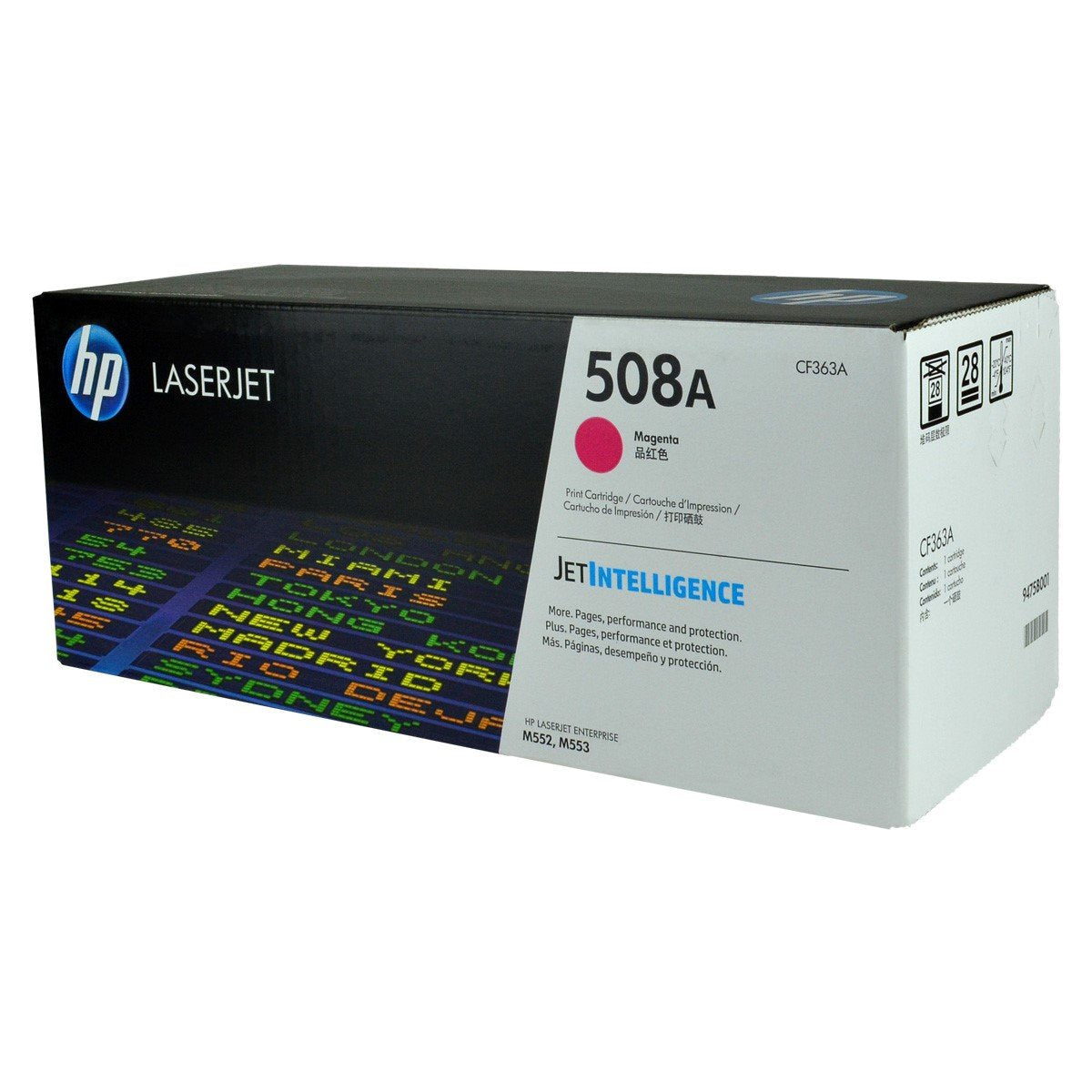 HP 508A, CF363A OEM Toner Magenta 5K Yield for use in LJ ENTERPRISE M5