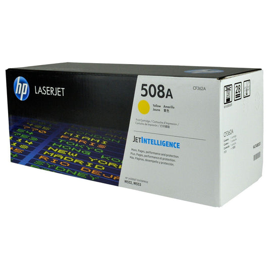 HP 508A, CF362A OEM Toner Yellow 5K Yield for use in LJ ENTERPRISE M55