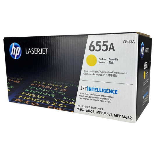 HP 655A, CF452A OEM Toner Yellow 10.5K Yield for use in COLOR LJ ENTER