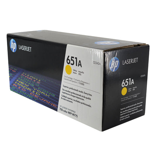 HP 651A, CE342A OEM Toner Yellow 16K Yield for use in LJ ENTERPRISE 70