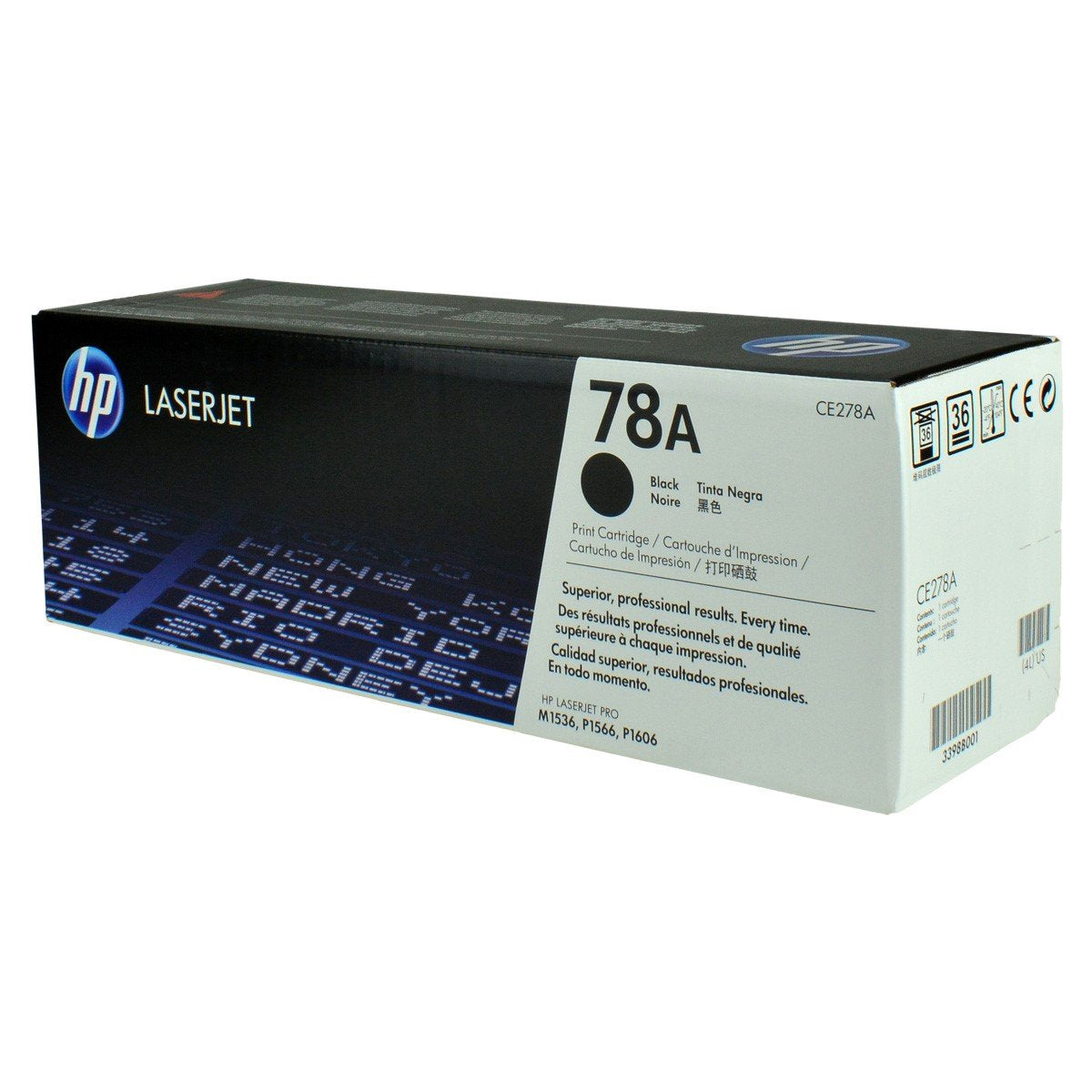 HP 78A, CE278A OEM Toner Black 2.1K Yield for use in HP 78A 3