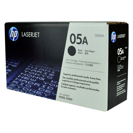 HP 05A, CE505A OEM Toner Black 2.3K Yield for use in LJ P2035, LJ P203