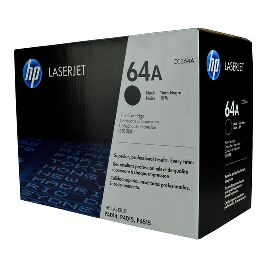 HP 64A, CC364A OEM Toner Black 10K Yield for use in LJ P4010, LJ P4014