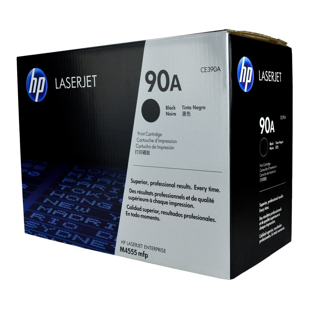 HP 90A, CE390A OEM Toner Black 10K Yield for use in LJ M4555F, LJ M455