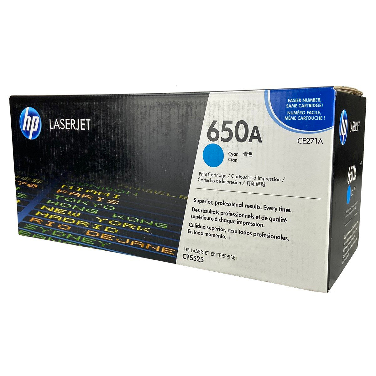 HP 650A, CE271A OEM Toner Cyan 15K Yield for use in LJ ENTERPRISE CP55