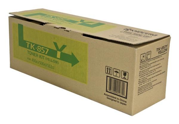 Kyocera Mita 1T02H7AUS0, TK857Y OEM Toner Yellow 18K Yield for use in