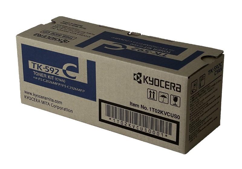 Kyocera Mita 1T02KVCUS0, TK592C OEM Toner Cyan 5K Yield for use in FS-