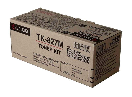 Kyocera Mita 1T02FZBUS0, TK-827M OEM Toner Magenta 7K Yield for use in