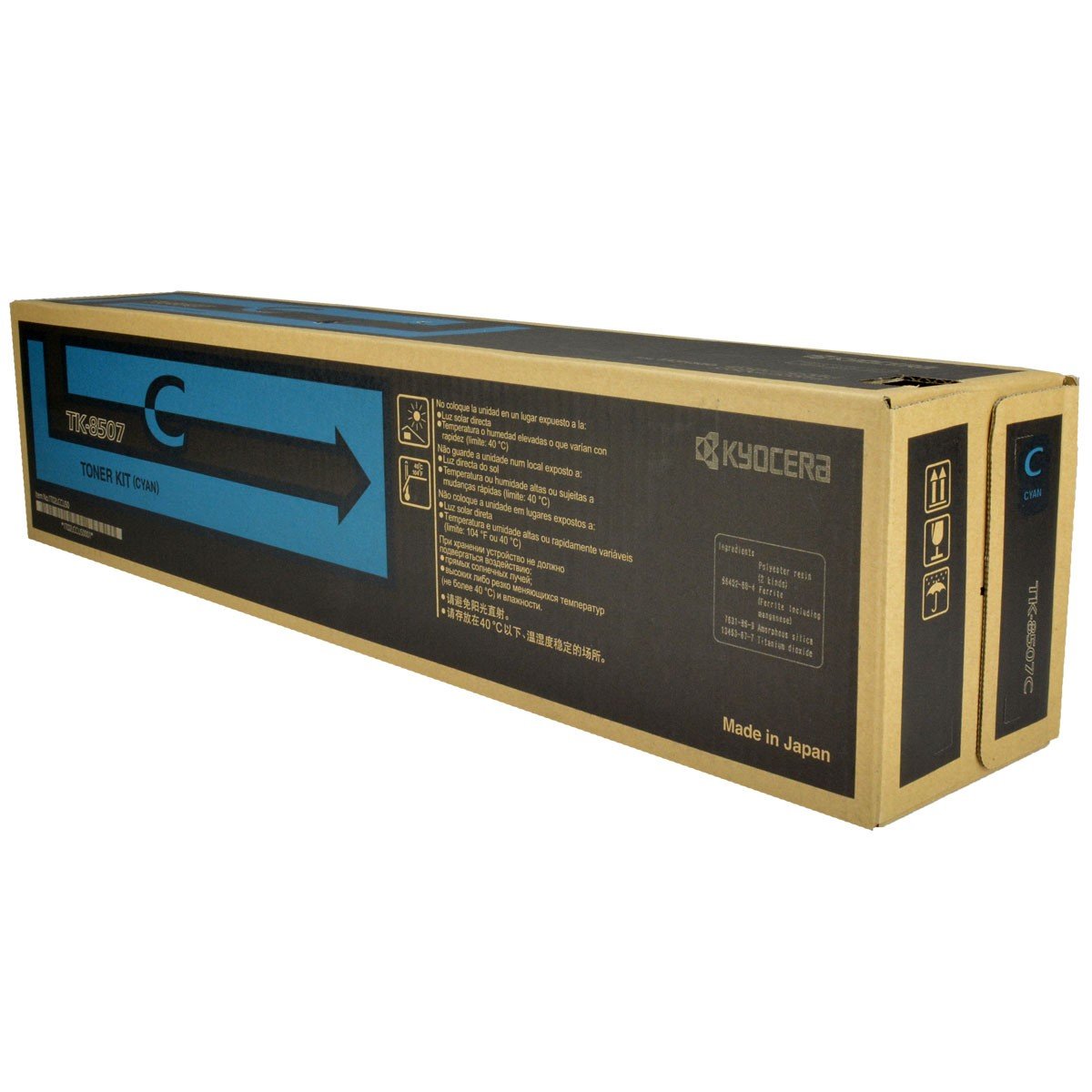 Kyocera Mita 1T02LCCUS0, TK-8507C OEM Toner Cyan 20K Yield for use in