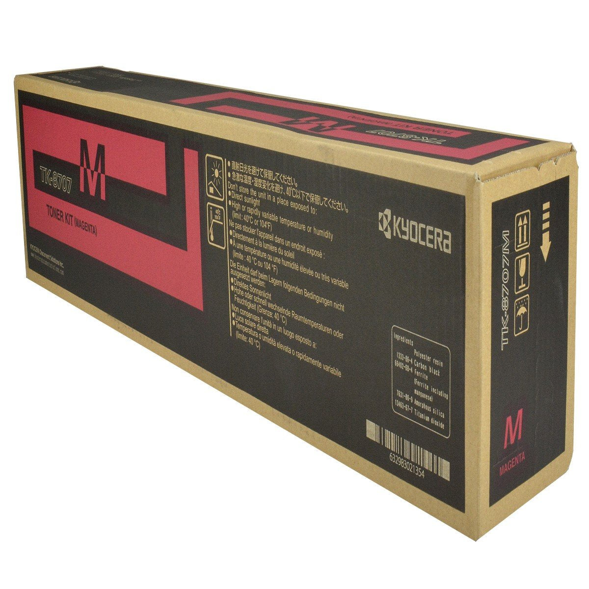 Kyocera Mita 1T02K9BUS0, TK-8707M OEM Toner Magenta 30K Yield for use