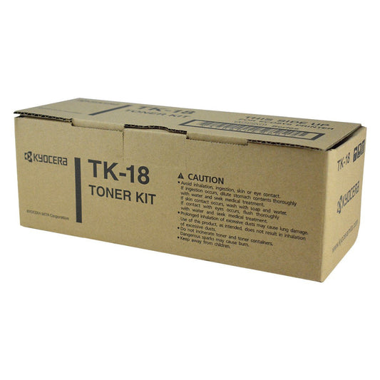 Kyocera Mita 370QB0KM, TK18 OEM Toner Black 7.2K Yield for use in FS-1