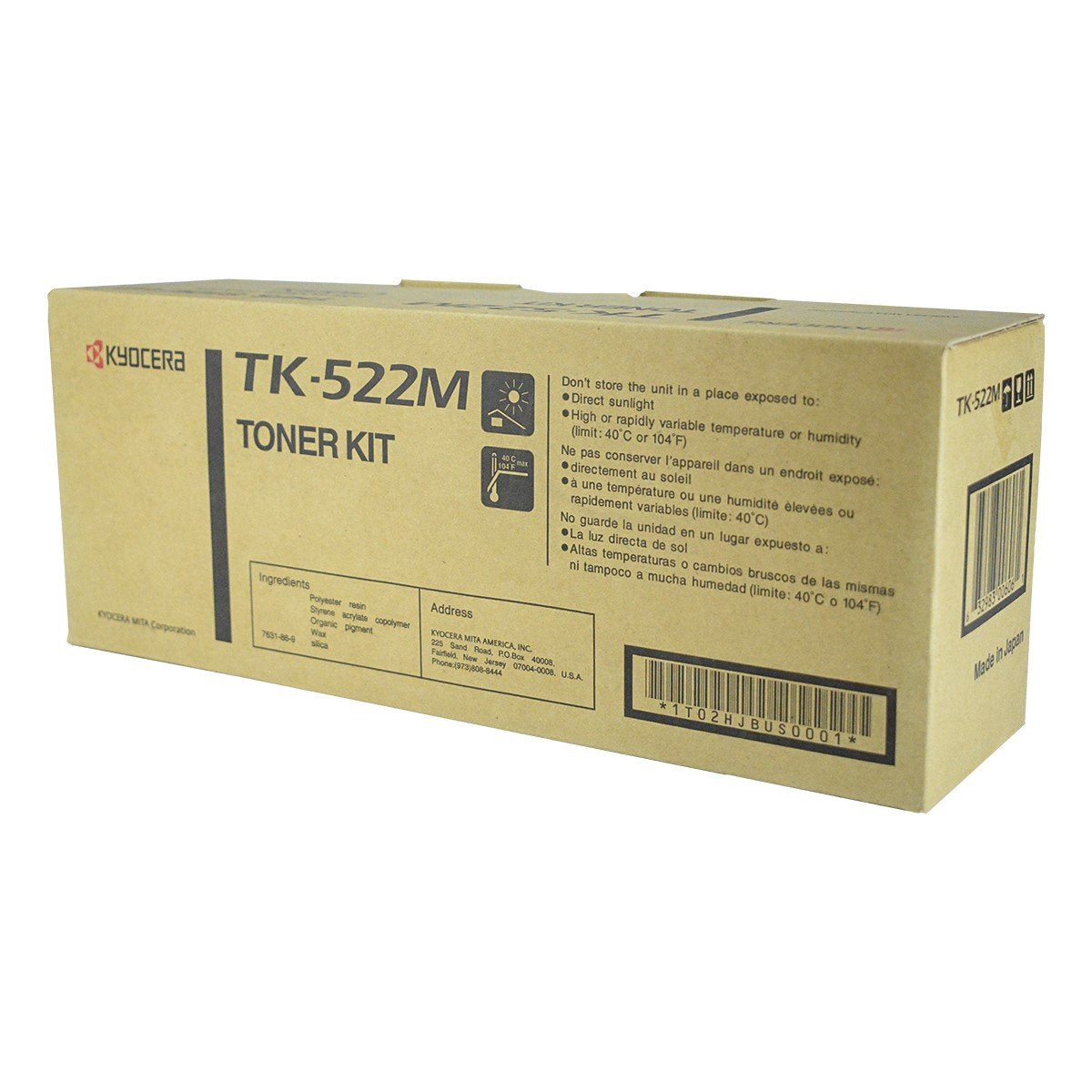 Kyocera Mita 1T02HJBUS0, TK522M OEM Toner Magenta 4K Yield for use in