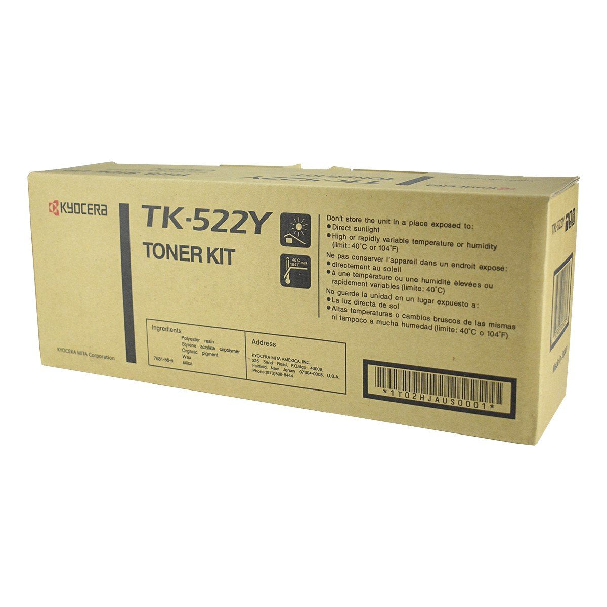 Kyocera Mita 1T02HJAUS0, TK522Y OEM Toner Yellow 4K Yield for use in F