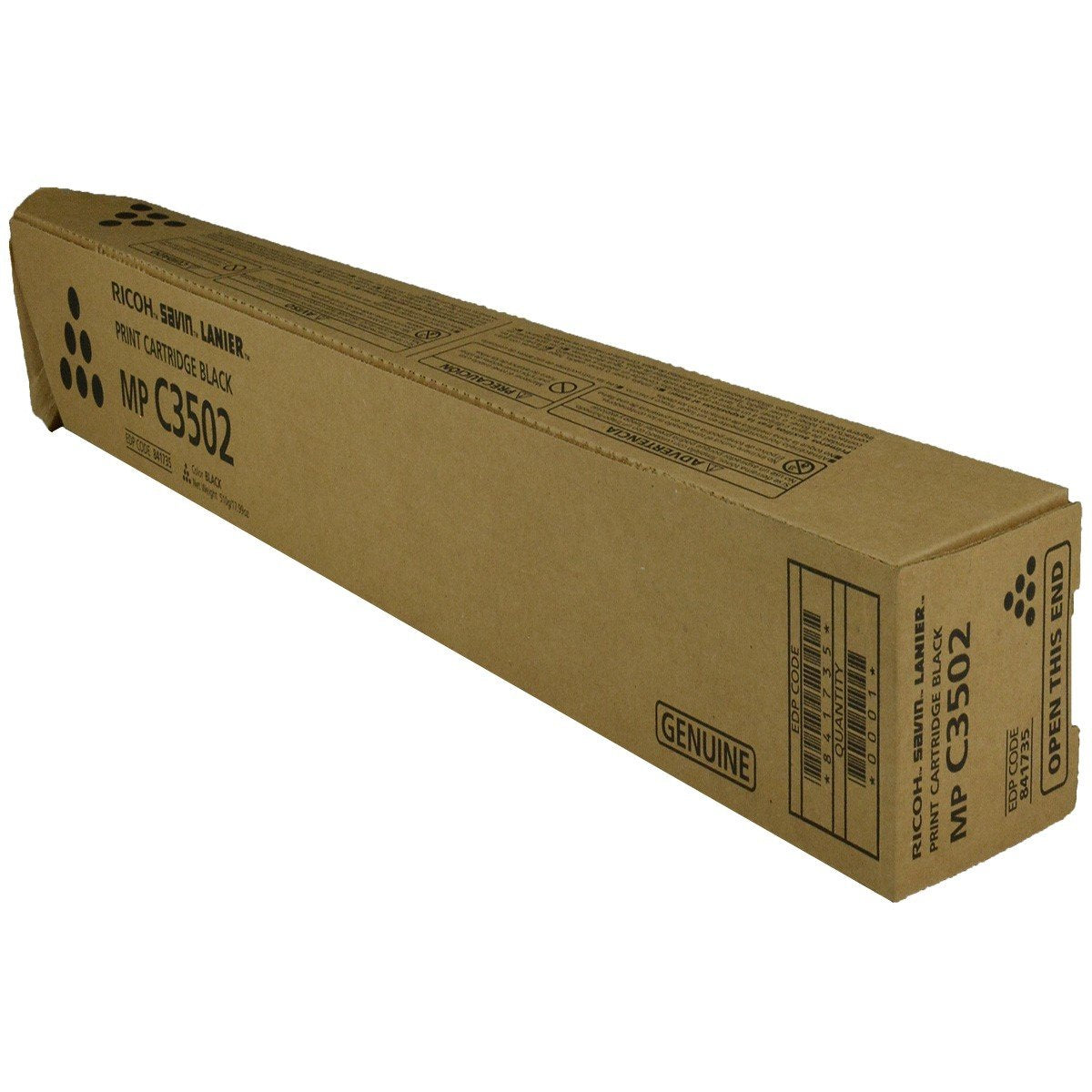 Ricoh 841647, 841735 OEM Toner Black 28K Yield for use in AFICIO MP C3