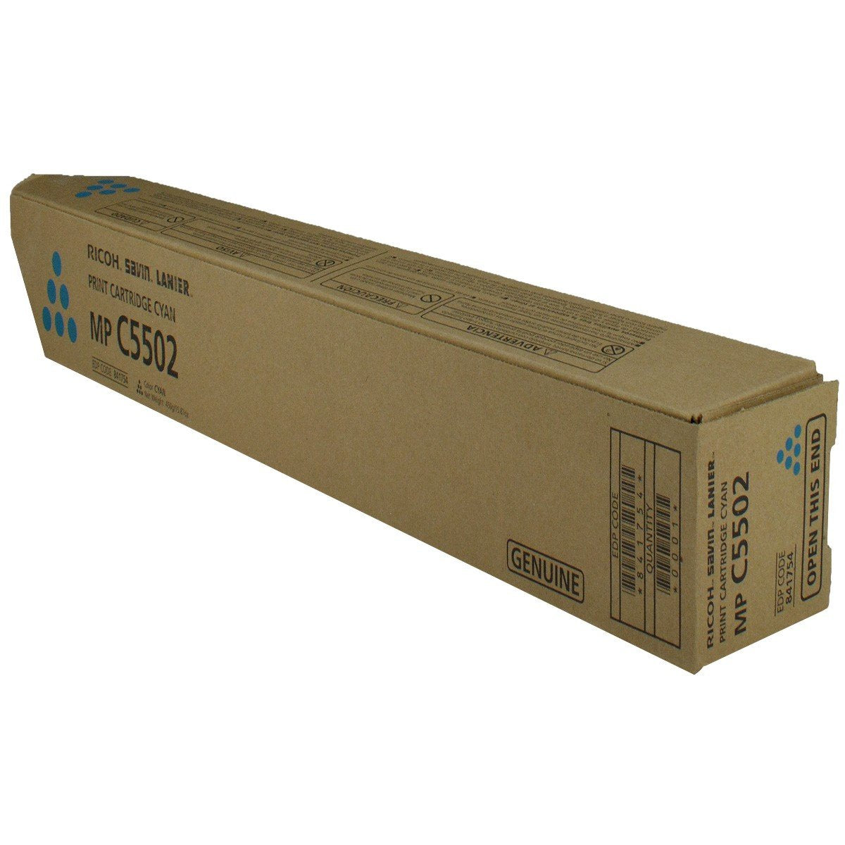 Ricoh 841754, 842480 OEM Toner Cyan 22.5K Yield for use in AFICIO MP C