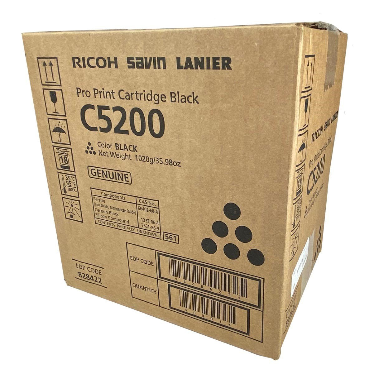 Ricoh 828422 OEM Toner Black 33K Yield for use in PRO C5200S, PRO C521