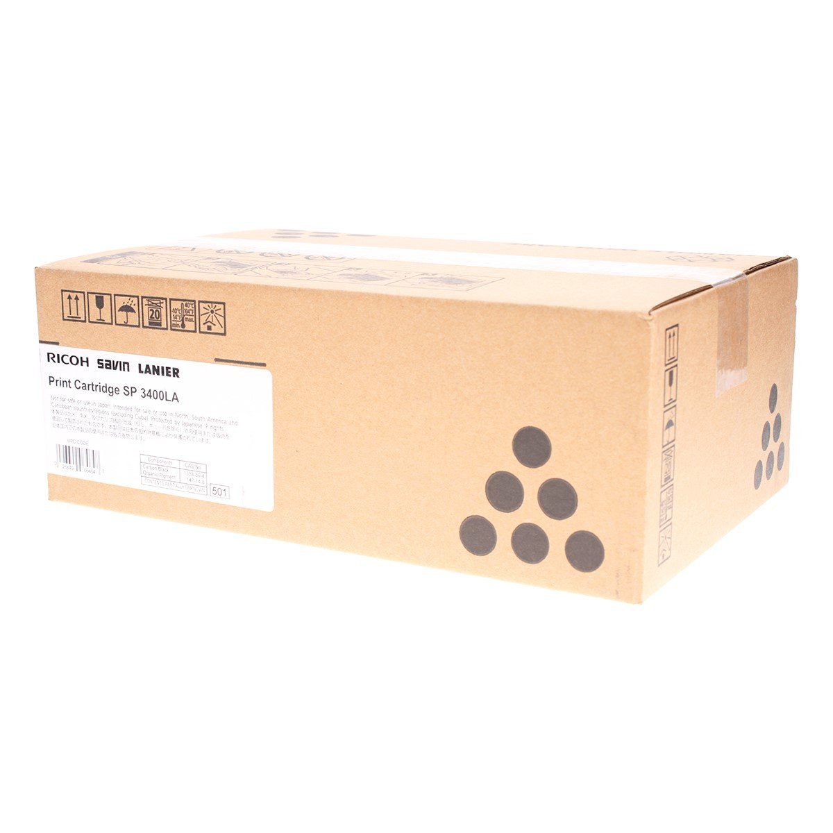 Ricoh 406464 OEM Toner Black 2.5K Yield for use in AFICIO C310, AFICIO