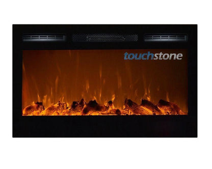 Touchstone Electric Fireplace Black Sideline 36 Wide (Wall inset design)