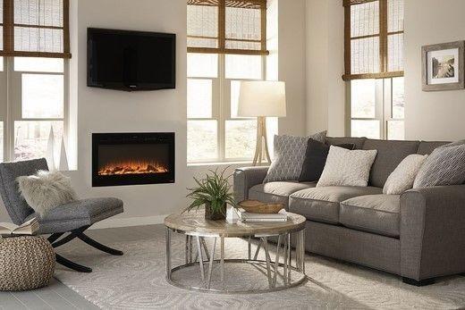 Touchstone Electric Fireplace Black Sideline 36 Wide (Wall inset design)