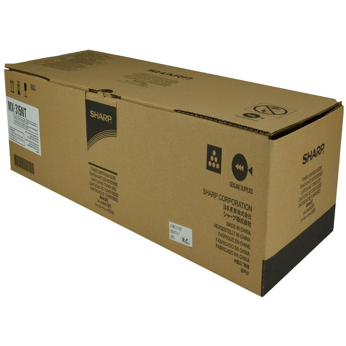 Sharp MX315NT OEM Toner Black 27.5K Yield for use in MS-M356N, MX-M266