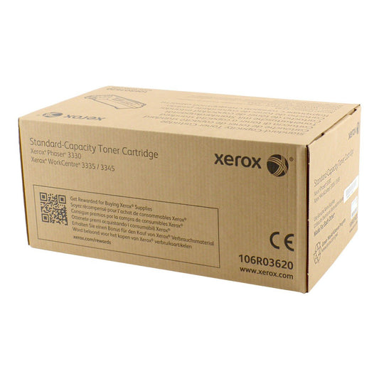 Xerox 106R03620 OEM Toner Black 2.6K Yield for use in PHASER 3330, WOR