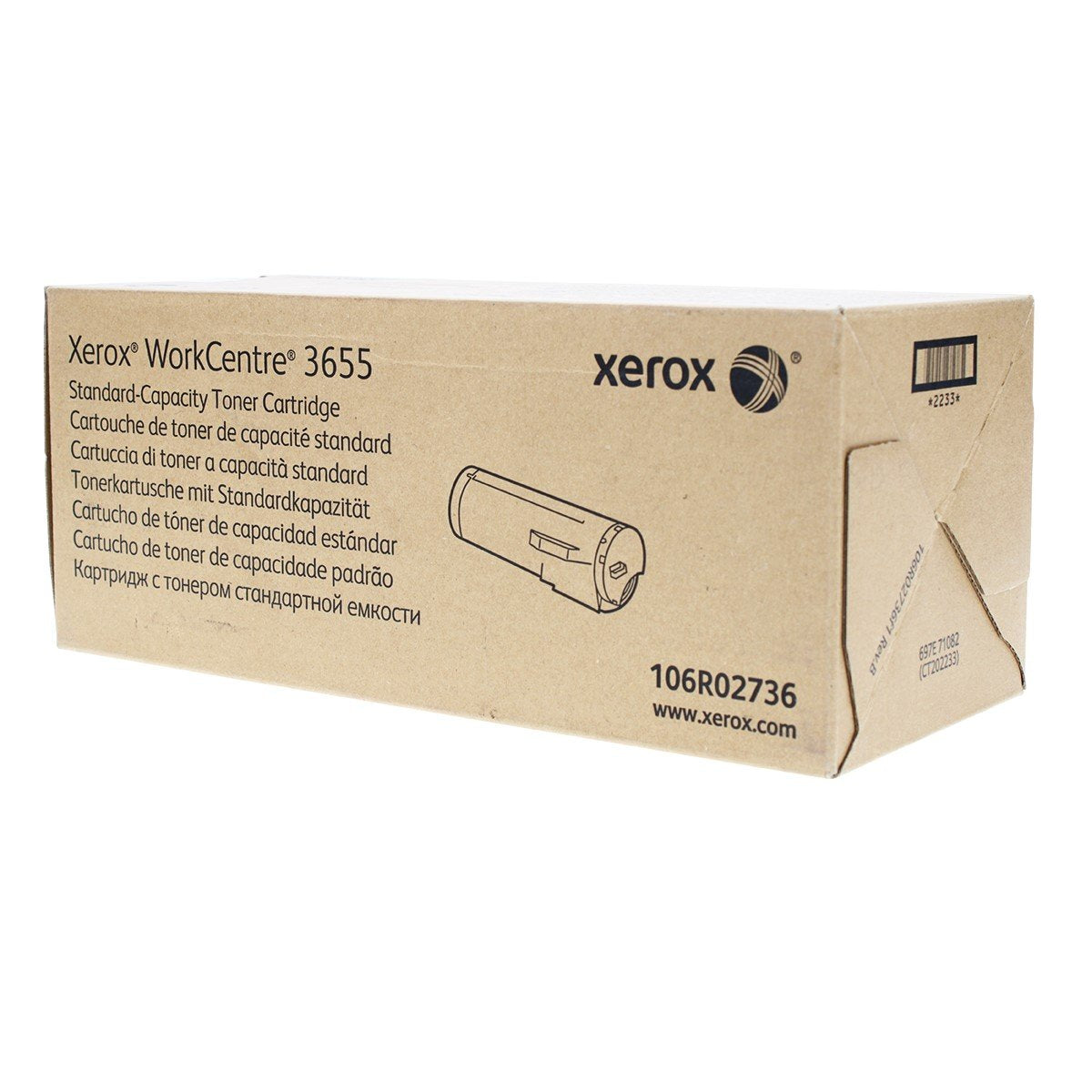 Xerox 106R02736, 106R2736 OEM Toner Black 6.1K Yield for use in WORKCE