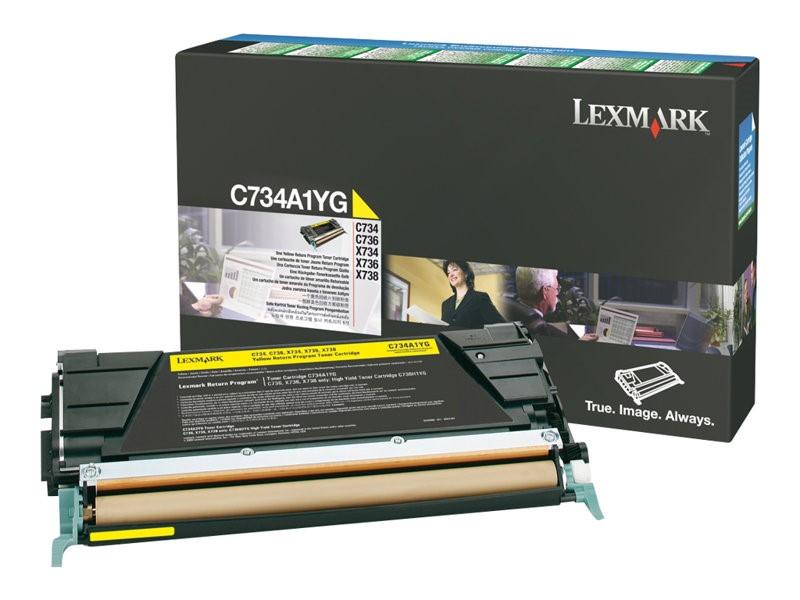 LEXMARK C734N C734A1YG OEM SD RETURN PROG YELLOW