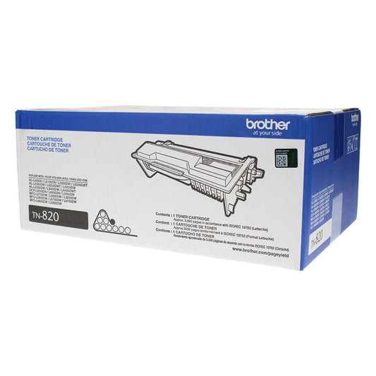 Brother TN820 OEM Toner Black 3K Yield for use in DCPL5500DN, DCPL5600