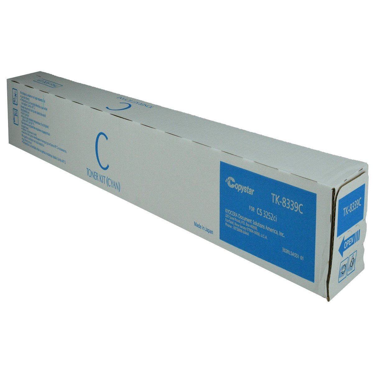 Copystar 1T02RLCCS0, 1T02RLCCS1, TK-8339C OEM Toner Cyan 15K Yield for