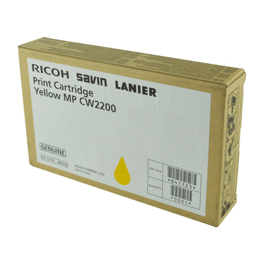 Ricoh 841723 OEM Inkjet Yellow 100 ML for use in MP CW2200SP, MP CW220