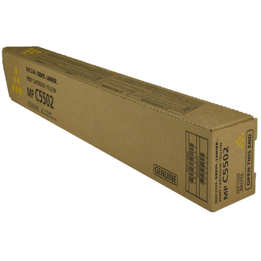 Ricoh 841752 OEM Toner Yellow 22.5K Yield for use in AFICIO MP C4502,