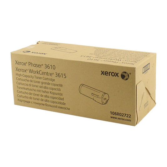 Xerox 106R02722 OEM Toner Black 14.1K Yield for use in PHASER 3610DN,